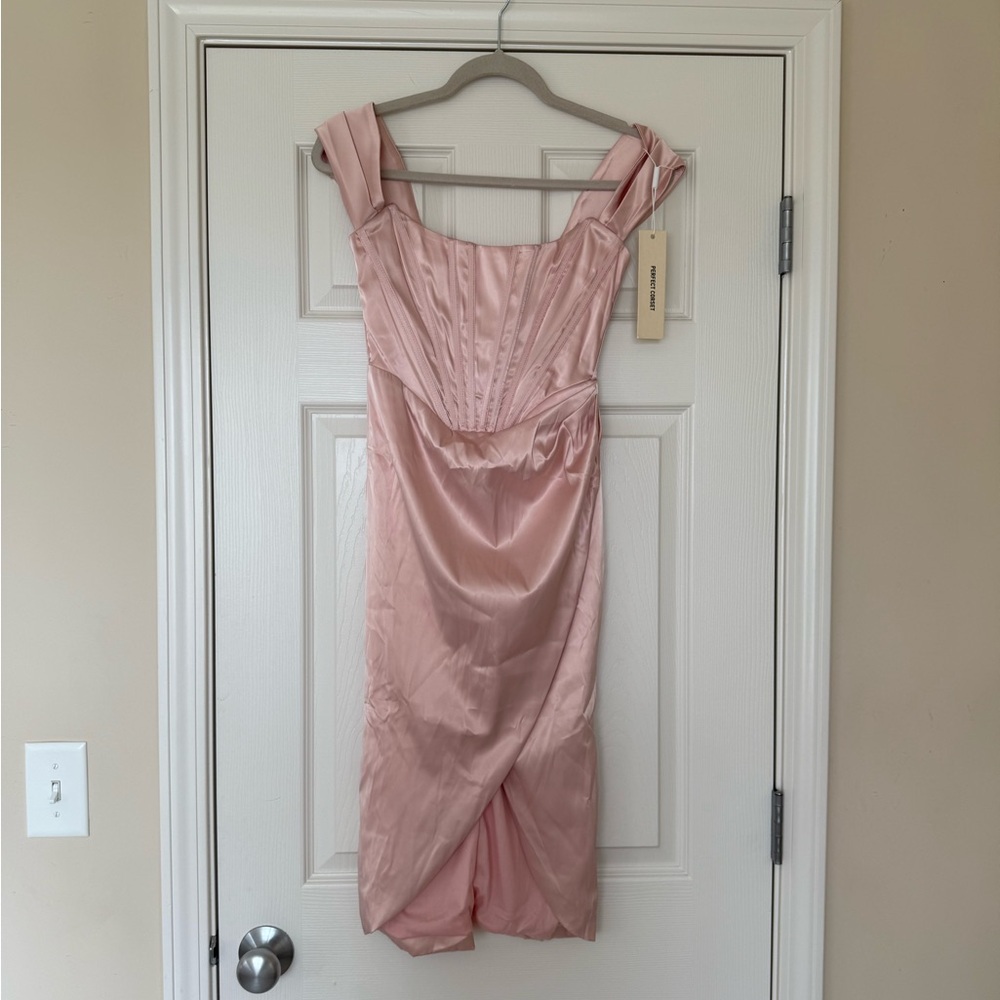 Perfect Corset NYC Elegant Pink Dress with Corset Top